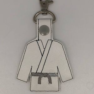 White Gi Key Fob Bag Tag